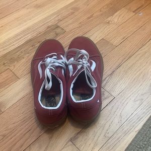 Red Vans sneakers, Size 8 in men’s size 9.5 in women’s